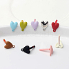 30Pcs Heart Alloy Stud Earring Findings FIND-SP0005-60A-01-7
