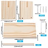 Wooden Weaving Loom Roller Frames DIY-WH0183-23-2