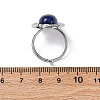 Oval Natural Lapis Lazuli Finger Rings RJEW-M063-01P-14-5