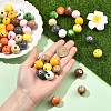100Pcs 10 Styles Animal Themes Printed Wood European Beads WOOD-YW0001-87-5