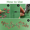 Iron Leaves Branch  Wall Decorations AJEW-WH0513-30B-6