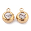 201 Stainless Steel Rhinestone Charms STAS-Z009-03B-04G-3