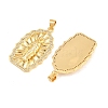 Brass Micro Pave Clear Cubic Zirconia Pendants KK-P353-19G-03-2