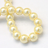 Baking Painted Pearlized Glass Pearl Round Bead Strands X-HY-Q330-8mm-21-4