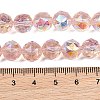 Transparent Electroplate Glass Beads Strands EGLA-N002-34C-B07-3