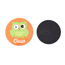 Owl Clean Dirty Double Sided Dish Washer Magnet Sign AJEW-D044-06A