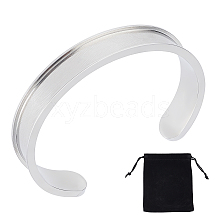 Unicraftale Stainless Steel Grooved Bangles STAS-UN0038-75A