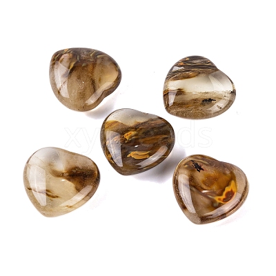 Synthetic Tigerskin Glass Healing Stones G-G020-01W-1