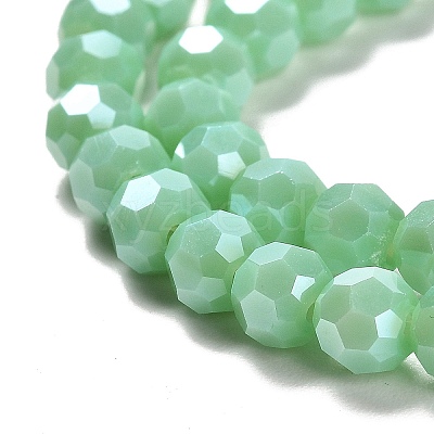 Electroplate Opaque Glass Beads Strands EGLA-A035-P6mm-A14-1