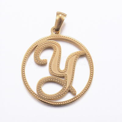 Ion Plating(IP) 304 Stainless Steel Pendants STAS-K162-078G-1