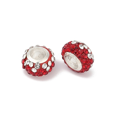 Alloy Rhinestone Clay Pave Beads ALRI-D300-02S-1