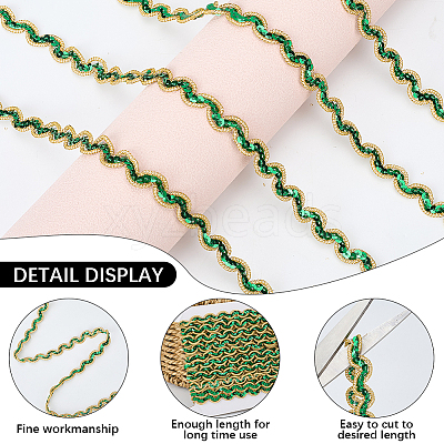 1Pc Paillette Wave Ribbon OCOR-CY0002-78B-1