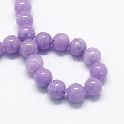 Natural Dyed Yellow Jade Gemstone Bead Strands X-G-R271-8mm-YXS24-1