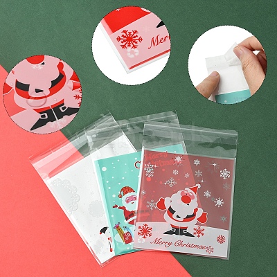 3 Bags 3 Styles Rectangle OPP Cellophane Bags for Christmas OPC-FS0001-01B-1