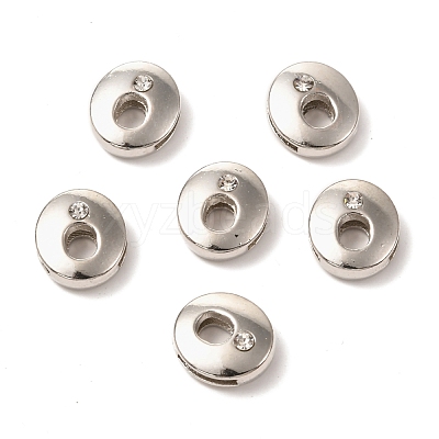 Letter Slider Beads for Watch Band Bracelet Making ALRI-O012-O-NR-1