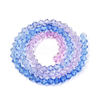 Gradient Color Baking Paint Glass Bead Strands X1-DGLA-A039-T6mm-A019-1