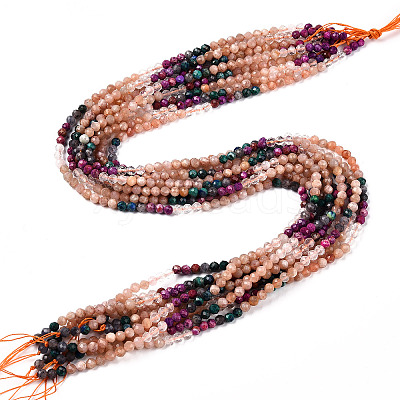 Natural & Synthetic Mixed Gemstone Beads Strands G-D080-A01-01-11-1
