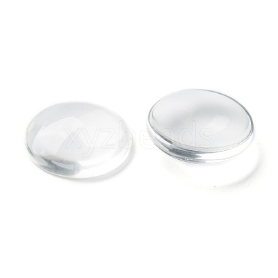Transparent Glass Cabochons GGLA-R026-20mm-1