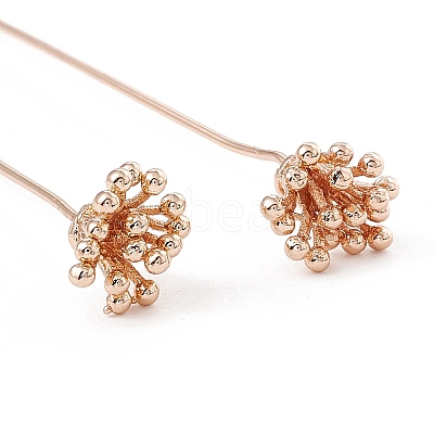 Brass Flower Head Pins LS-KK-G413-04KCG-1