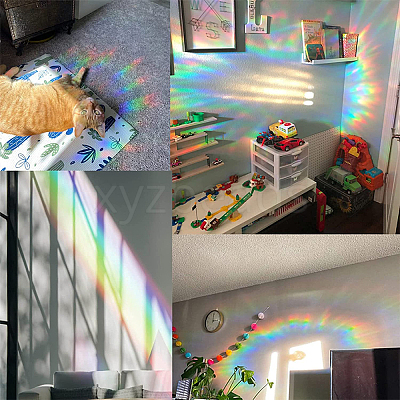 Rainbow PVC Laser Adhesive Stickers DIY-WH0273-49-1