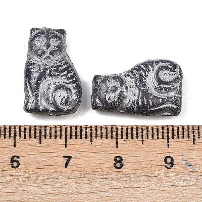 Czech Pressed Glass Beads GLAA-I061-02A-1
