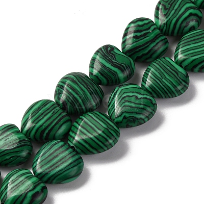 Synthetic Malachite Beads Strands G-I372-A16-01-1