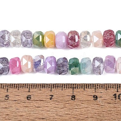 Mixed Styles Electroplate Crackle Glass Beads Strands EGLA-Q135-01A-A01-1