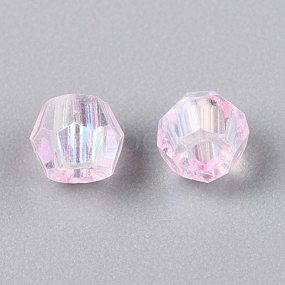 Transparent Spray Painted Glass Beads X1-EGLA-N018-4mm-11-1