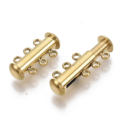 304 Stainless Steel Slide Lock Clasps X-STAS-S079-158G-1
