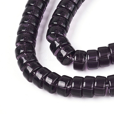 Transparent Glass Beads Strands GLAA-N028-3x6mm-04-1