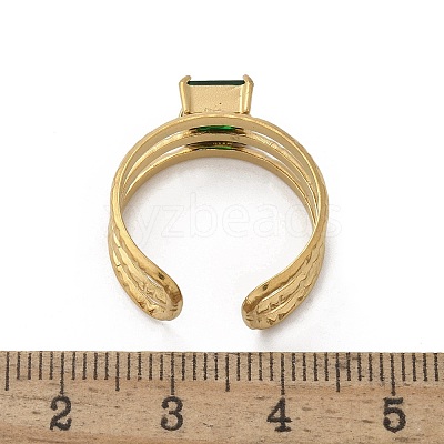 304 Stainless Steel Cuff Rings for Women RJEW-D302-03G-05-1