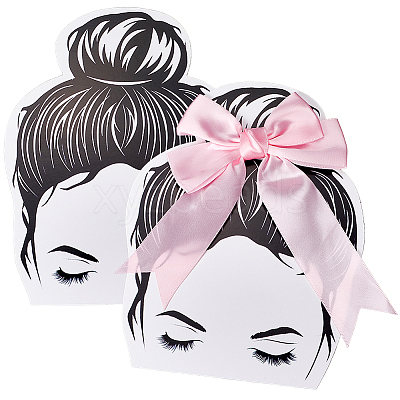 50Pcs Cute Girl Shaped Paper Display Cards CDIS-SP0001-34-1