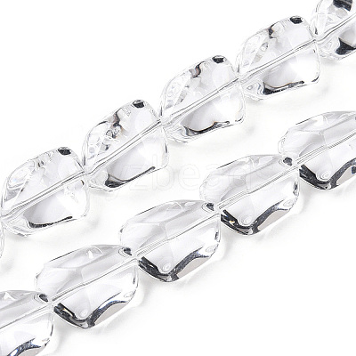 Transparency Glass Beads Strands X-GLAA-T023-15-1