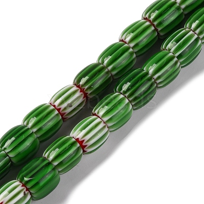 Handmade Lampwork Chevron Beads Strands LAMP-K041-01B-05-1