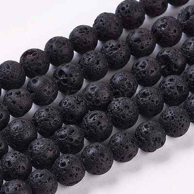 Natural Lava Rock Beads Strands X-g434-8-1