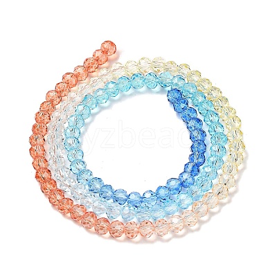 Transparent Painted Glass Beads Strands DGLA-A034-T4mm-A13-1
