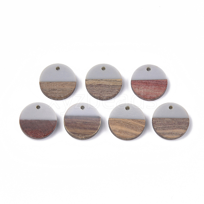 Resin & Walnut Wood Pendants RESI-S358-02C-11-1
