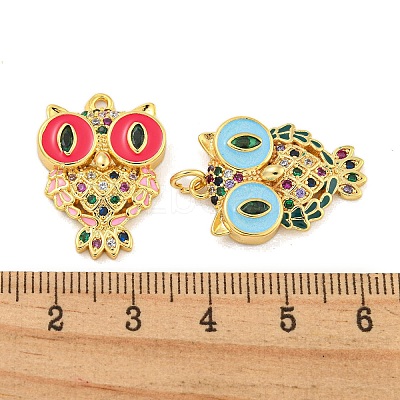 Brass Micro Pave Clear Cubic Zirconia Pendants KK-R159-25G-1