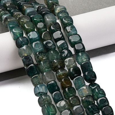 Natural Dragon Veins Agate Beads Strands G-G177-E12-01-1