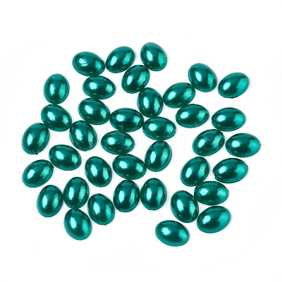 ABS Plastic Imitation Pearl Cabochons SACR-R755-8x6mm-Z55-1