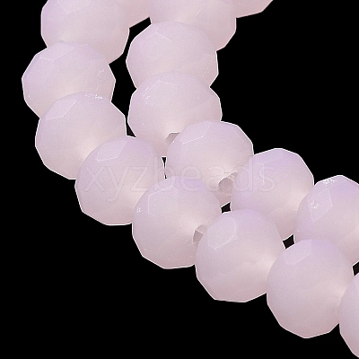 Imitation Jade Solid Color Glass Beads Strands EGLA-A034-J3mm-MD02-1