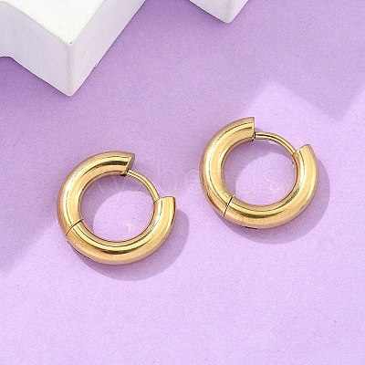 Ion Plating(IP) 304 Stainless Steel Hoop Earrings X-EJEW-F111-14mm-G-1