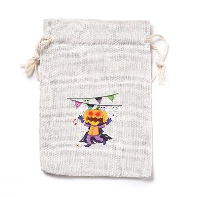Halloween Cotton Cloth Storage Pouches ABAG-M004-01M-1