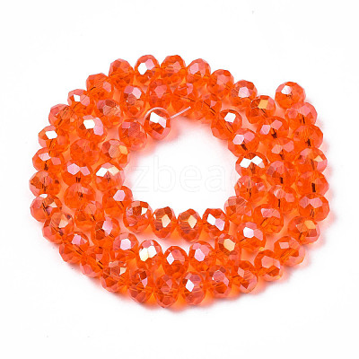 Electroplate Glass Beads Strands EGLA-A034-T8mm-B22-1