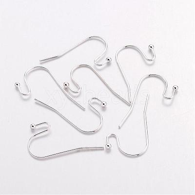 Silver Color Plated Brass Hook Ear Wire X-J0JQN-S-1