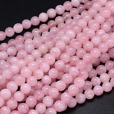 Pink Color Natural Madagascar Rose Quartz Beads Strands G-F222-41-10mm-1