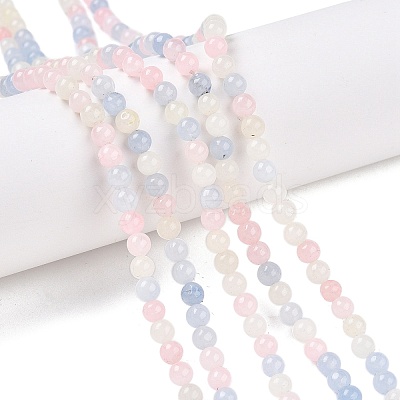 Dyed Natural White Jade Beads Strands G-T140-4mm-A03-1
