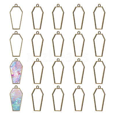 20Pcs Alloy Open Back Bezel Pendants FIND-CA0011-50AB-1