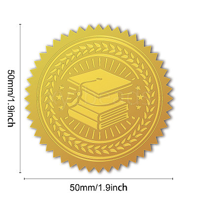 Self Adhesive Gold Foil Embossed Stickers DIY-WH0211-363-1