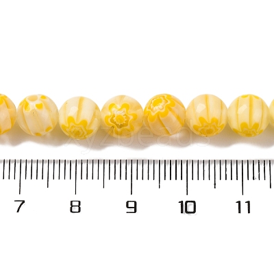 Handmade Millefiori Lampwork Beads Strands LAMP-G164-05F-1